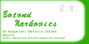 botond markovics business card